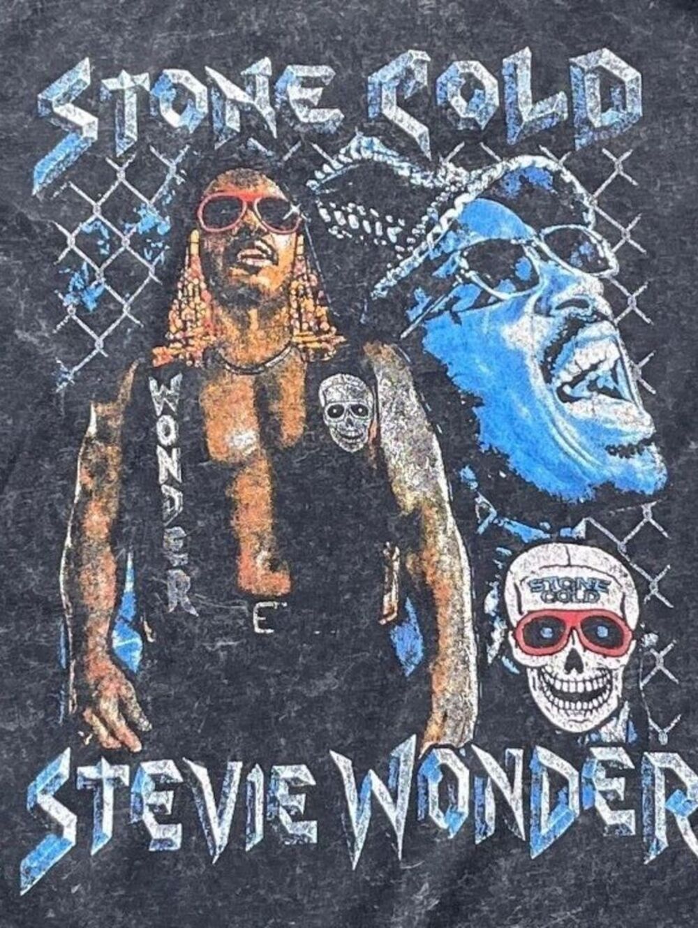 Stevie Wonder Preowned Large Tie Dye T-shirt